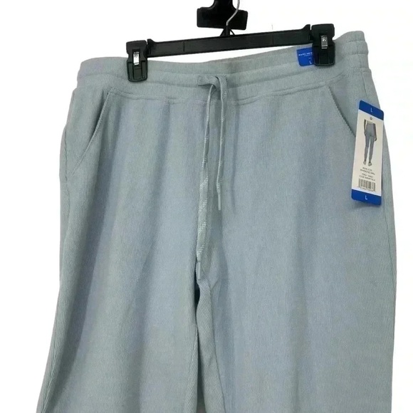 Marc New York Ribbed Joggers L Serenity Blue Lounge Pants NWT Flaw - Picture 7 of 12